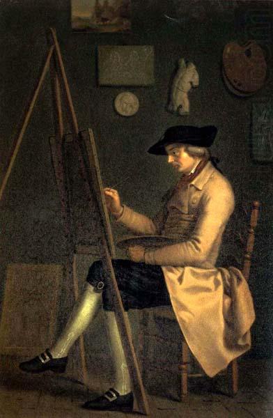 Self-Portrait at the Easel, Friedrich Tischbein